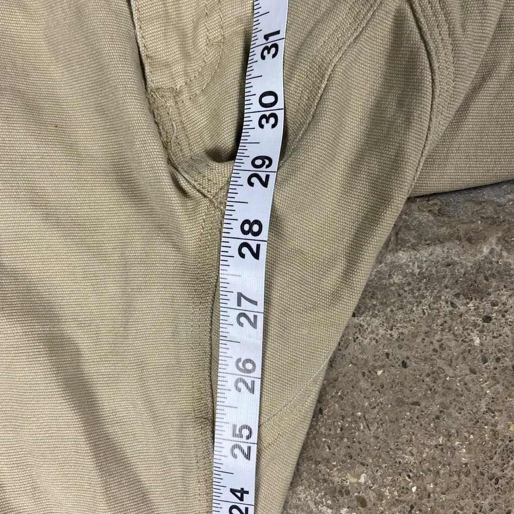 CAT Carpenter Canvas Pants Size 34x29 Beige Khaki Straight Fit‎ Utility Workwear